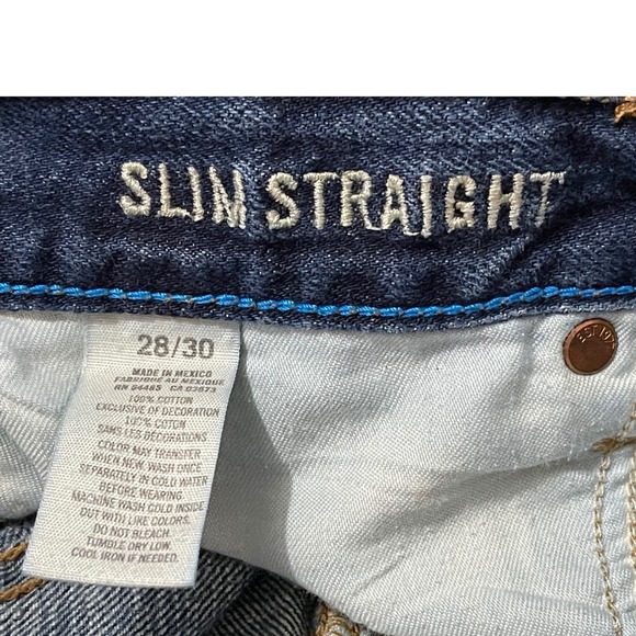 American Eagle Slim Straight Blue‎ Wash Denim Jeans Men's Size 28x30-Normcore - Picture 7 of 9